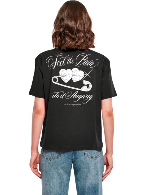 Miss Tee - T-shirt FEEL THE PAIN - Kiabi Miss Tee - T-shirt FEEL THE PAIN - Kiabi