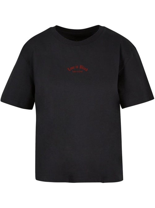 Miss Tee - T-shirt LOVE IS BLIND LOVE IS CRUEL - Kiabi Miss Tee - T-shirt LOVE IS BLIND LOVE IS CRUEL - Kiabi