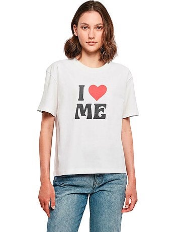 Miss Tee - T-shirt motif/style classique LOVE ME