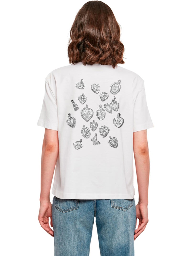 Miss Tee - T-shirt motif/style imprimé au dos LOCK IT Blanc - Kiabi