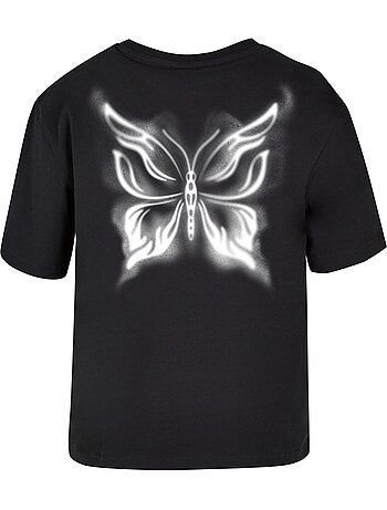 Miss Tee - T-shirt motif/style papillon KARMA