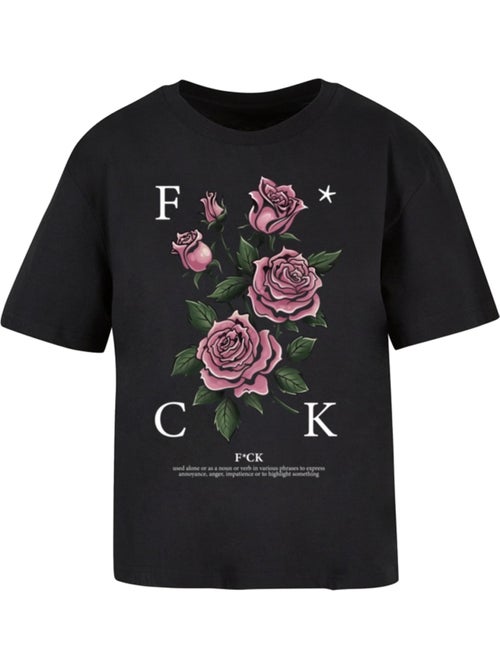 Miss Tee - T-shirt motif/style roses F*CKING - Kiabi Miss Tee - T-shirt motif/style roses F*CKING - Kiabi