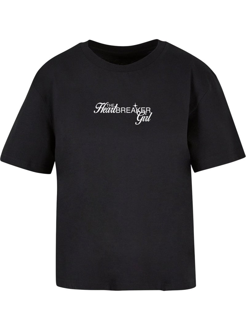 Miss Tee - T-shirt THE HEARTBREAKER GIRL Noir - Kiabi