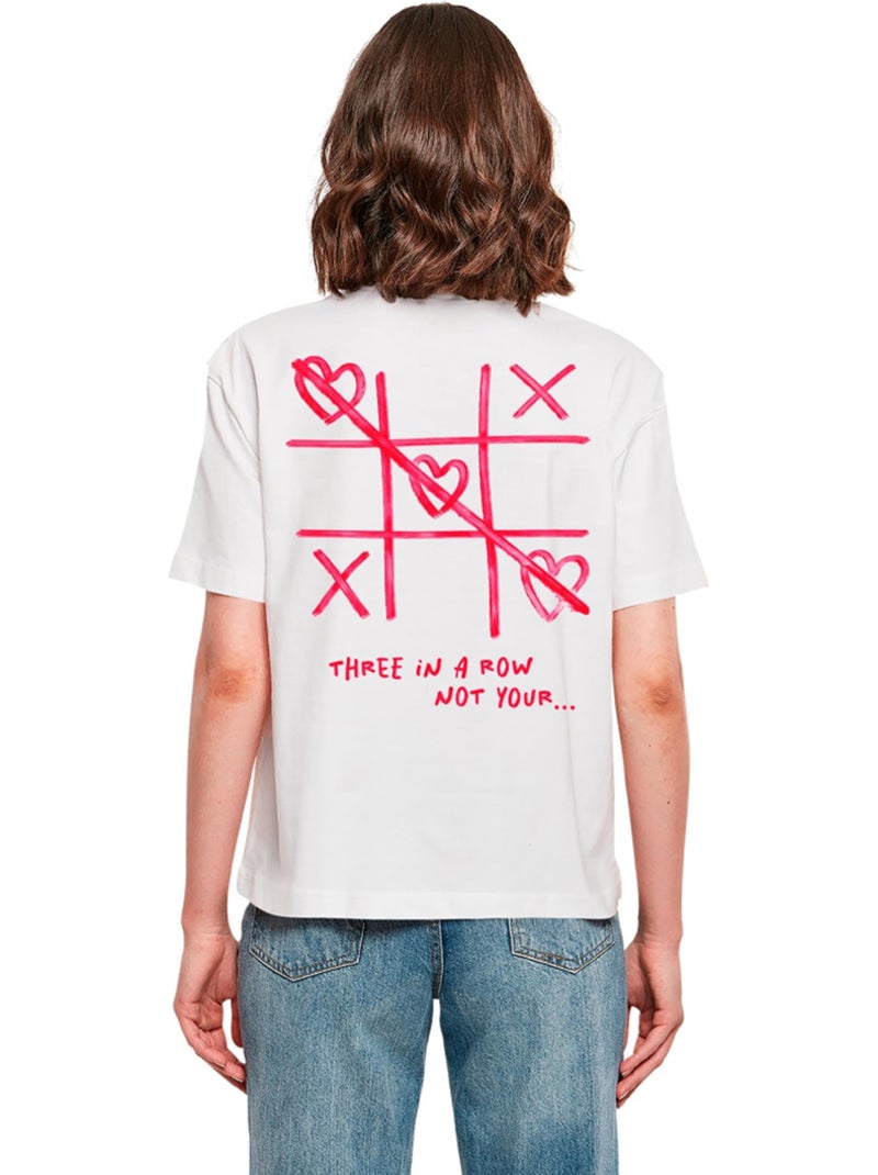 Miss Tee - T-shirt THREE IN A ROW Blanc - Kiabi
