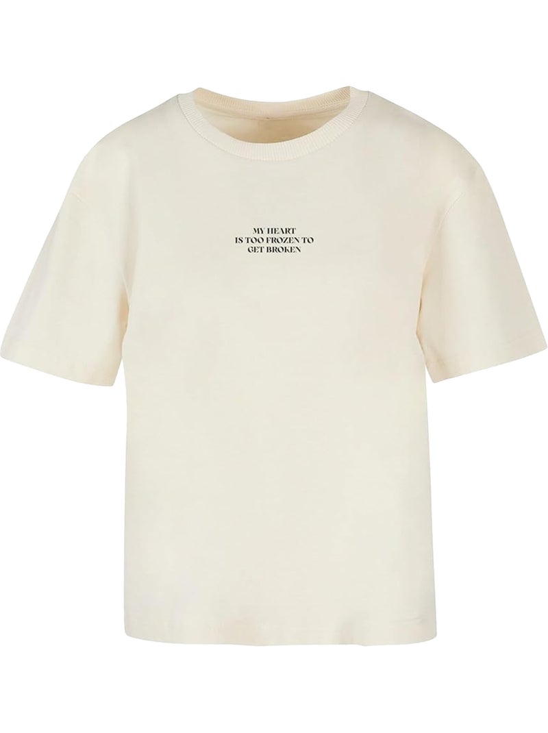 Miss Tee - T-shirt TOO La Reine des Neiges Blanc nacré - Kiabi