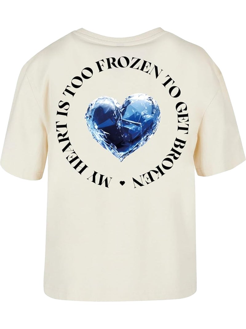 Miss Tee - T-shirt TOO La Reine des Neiges Blanc nacré - Kiabi