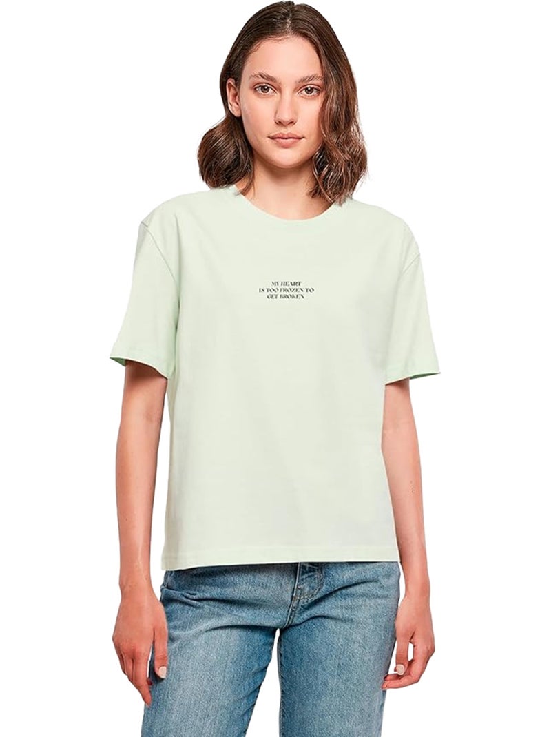 Miss Tee - T-shirt TOO La Reine des Neiges Blanc Vert clair Gris - Kiabi