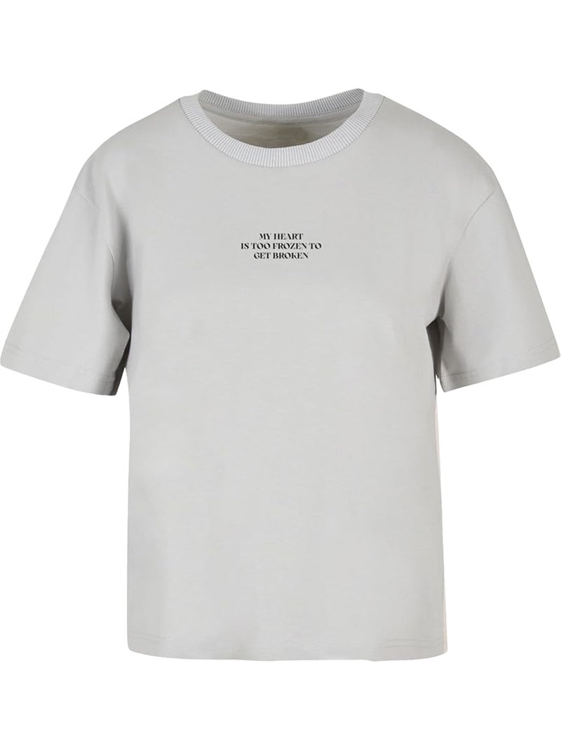Miss Tee - T-shirt TOO La Reine des Neiges Gris moyen - Kiabi