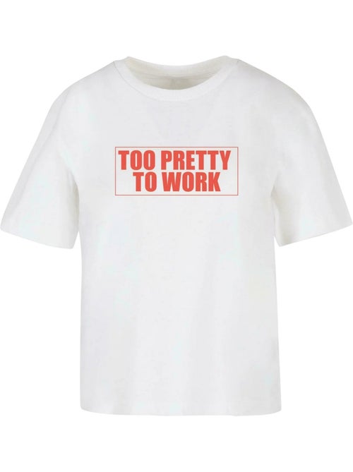 Miss Tee - T-shirt TOO PRETTY TO WORK - Kiabi Miss Tee - T-shirt TOO PRETTY TO WORK - Kiabi