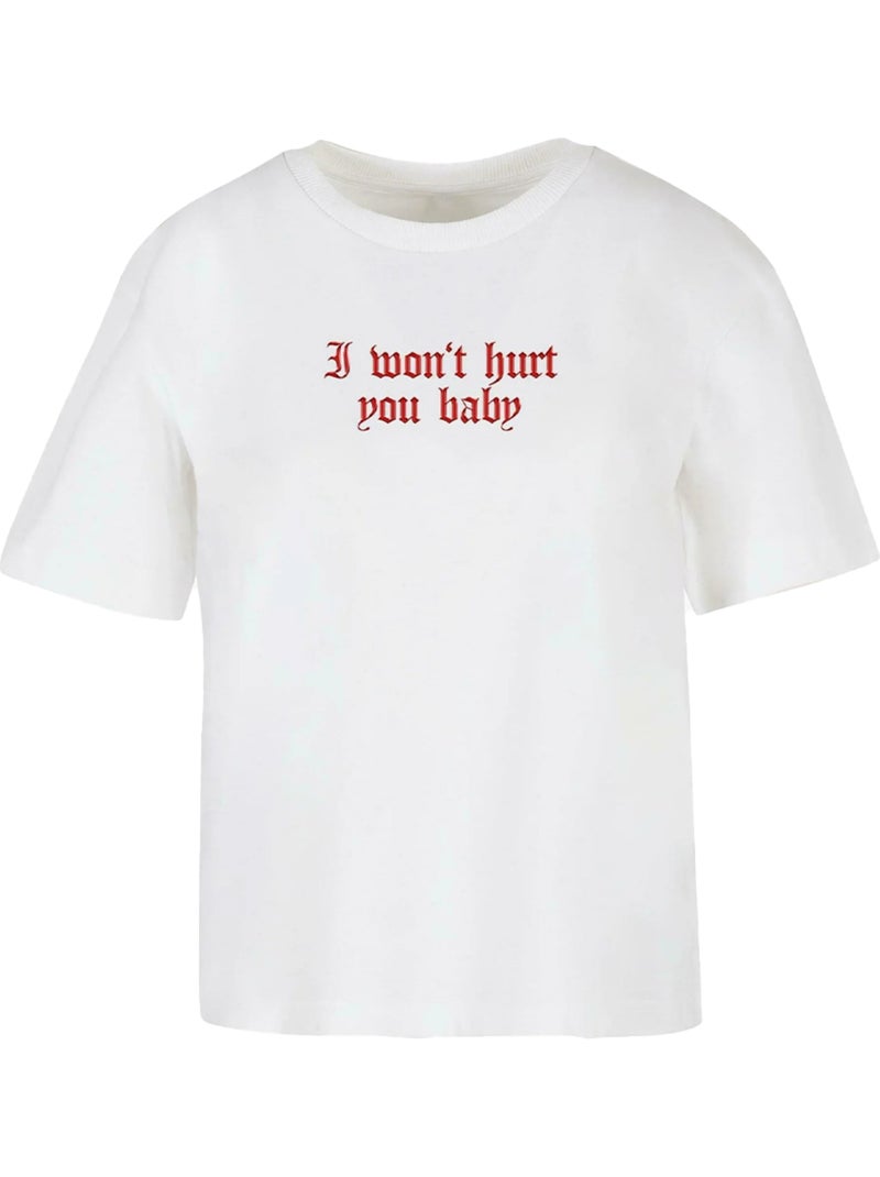 Miss Tee - T-shirt WON'T HURT Blanc - Kiabi