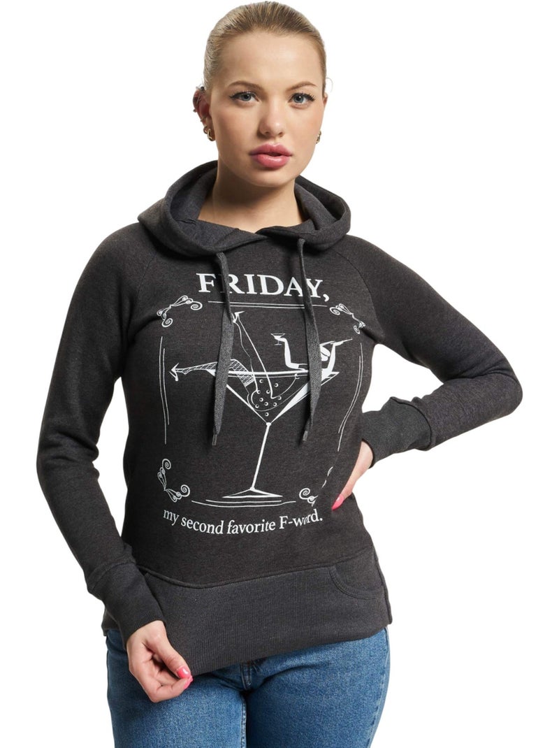 Mister Tee - Sweat à capuche F-WORD Gris Gris anthracite - Kiabi