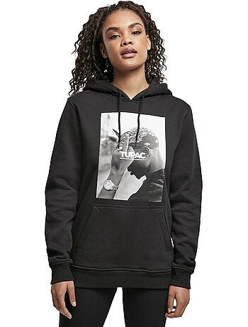 Mister Tee - Sweat à capuche motif/style Tupac Shakur F*CK THE WORLD