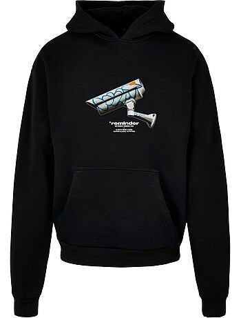 Mister Tee - Sweat à capuche motif/style Vidéosurveillance