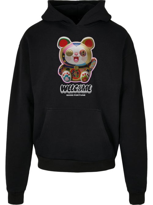 Mister Tee - Sweat à capuche WELCOME CAT - Kiabi