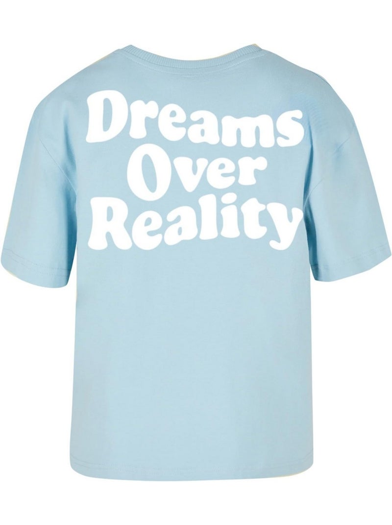 Mister Tee - T-shirt DREAMS OVER REALITY Bleu méditerranée - Kiabi