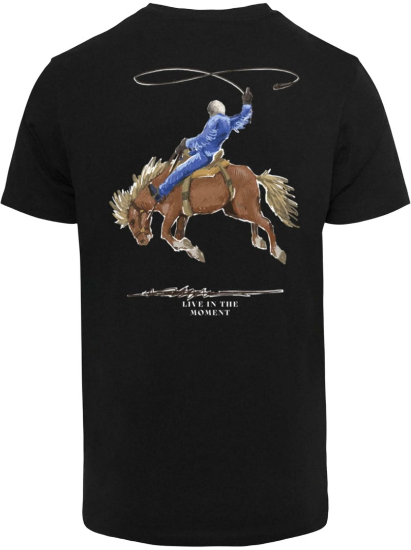 Mister Tee - T-shirt LIVE IN THE MOMENT Noir - Kiabi