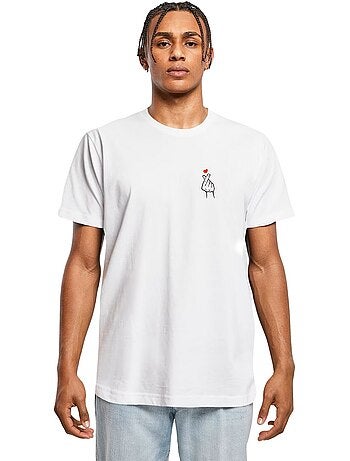 Mister Tee - T-shirt motif/style cœur de doigts 2.0