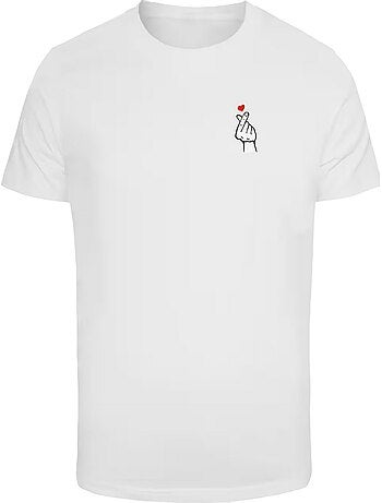 Mister Tee - T-shirt motif/style cœur de doigts 2.0