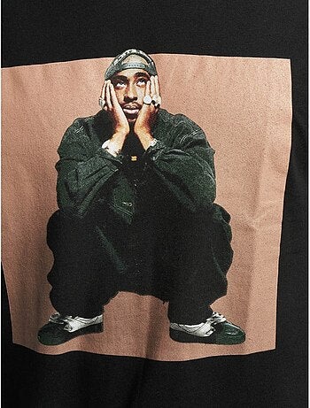 Mister Tee - T-shirt motif/style Tupac Shakur SITTING POSE