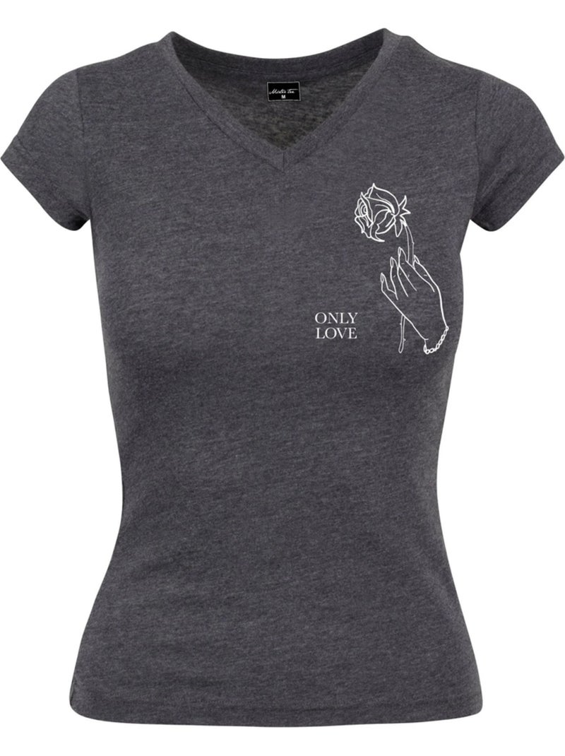 Mister Tee - T-shirt ONLY LOVE Gris Gris anthracite - Kiabi