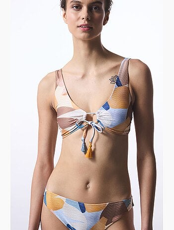 Misty hot haut de bikini à motif ethnique et perles penti