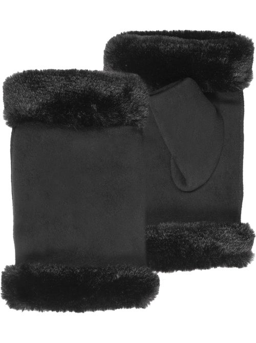 Mitaines avec bordure imitation fourrure fille Isotoner - Kiabi