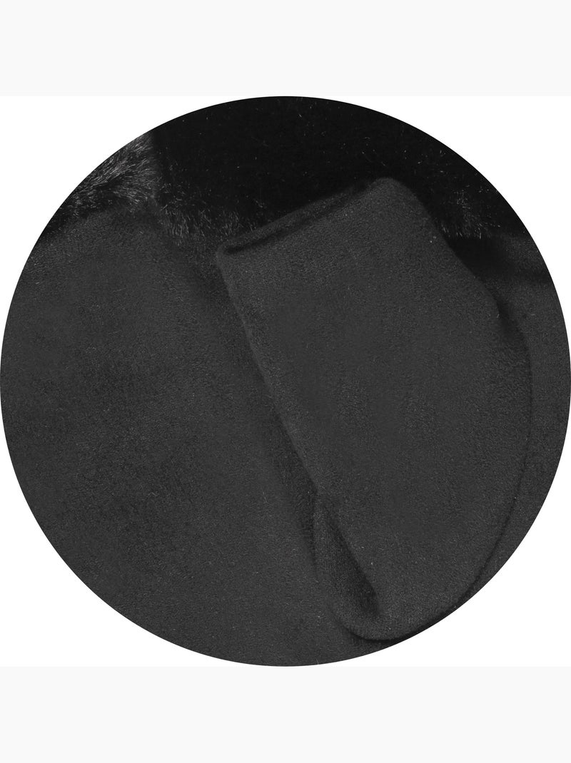 Mitaines avec bordure imitation fourrure fille Isotoner Noir - Kiabi