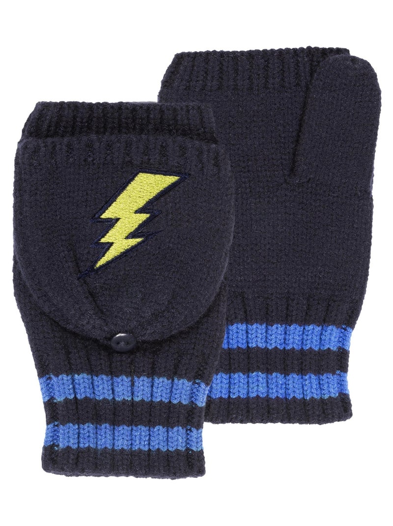 Mitaines avec patch brodé éclair garçon Isotoner Bleu marine - Kiabi