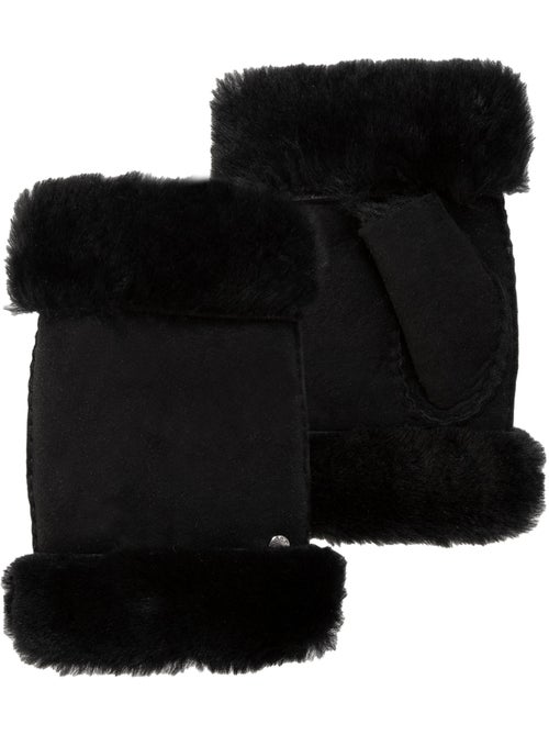 Mitaines chauds et doux, en cuir de mouton retourné, et intérieur femme isotoner - Kiabi Mitaines chauds et doux, en cuir de mouton retourné, et intérieur femme isotoner - Kiabi