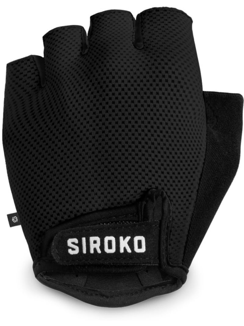 Mitaines de vélo cyclisme homme et femme aero Noir - Kiabi