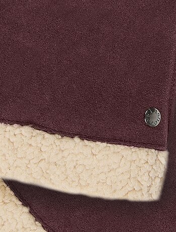 Mitaines en cuir de chèvre velours, doublés imitation fourrure femme Isotoner