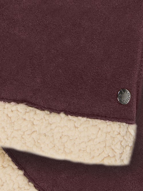 Mitaines en cuir de chèvre velours, doublés imitation fourrure femme Isotoner - Kiabi