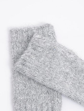 Mitaines maille brillante avec sequins