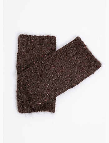 Mitaines maille brillante avec sequins