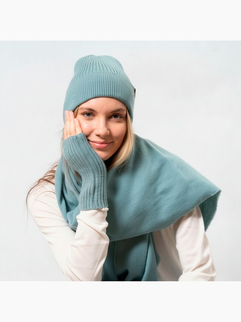 Mitaines non doublées - ultra douce femme isotoner Bleu lagon - Kiabi