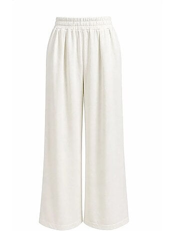 Ensemble coordonné en maille taille haute à jambe large avec encolure bateau mixray