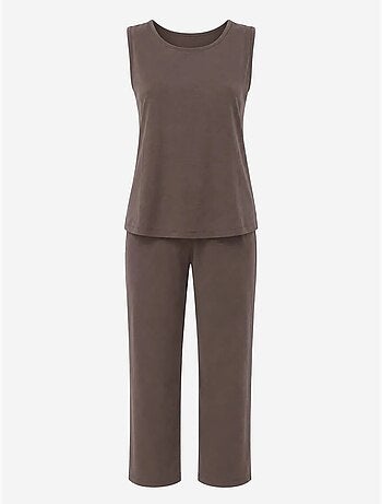 Ensemble débardeur sans manches et pantalon à jambe large mixray
