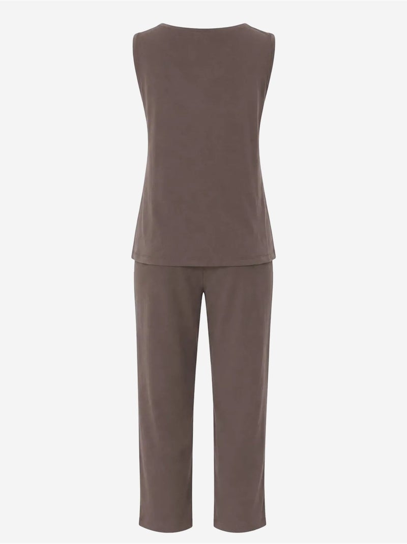 Mixray ensemble débardeur sans manches et pantalon à jambe large Marron chocolat - Kiabi