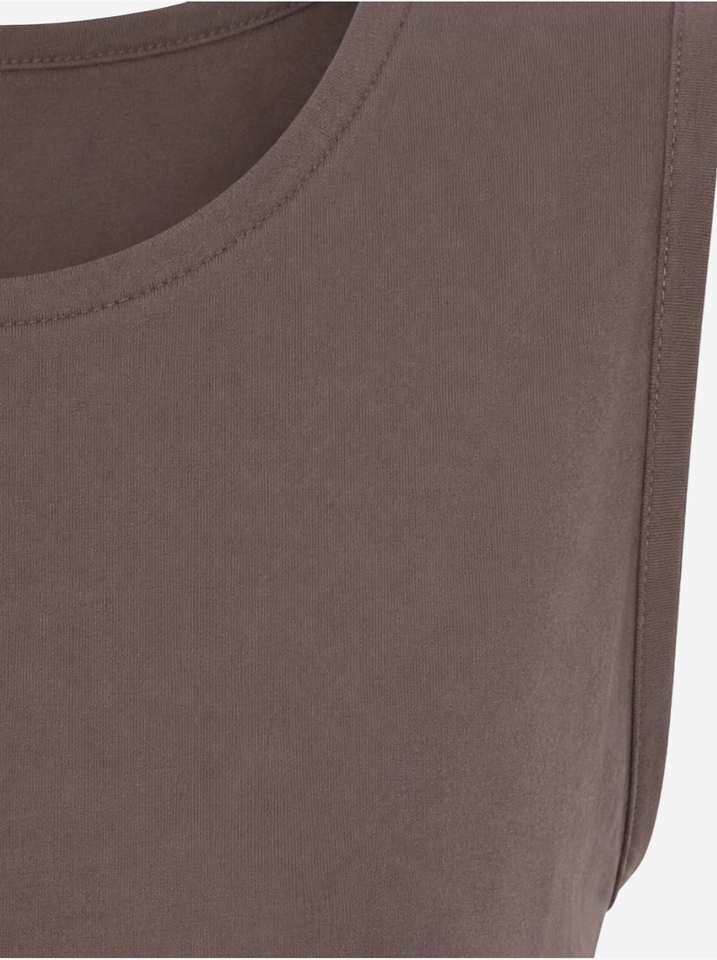 Mixray ensemble débardeur sans manches et pantalon à jambe large Marron chocolat - Kiabi