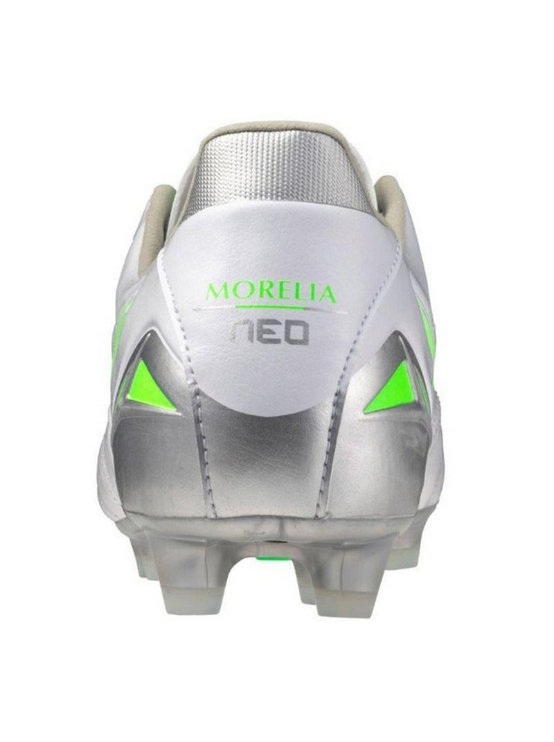 Mizuno - Chaussures de foot pour terrain ferme MORELIA NEO PRO Blanc Vert - Kiabi