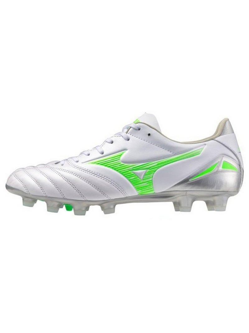 Mizuno - Chaussures de foot pour terrain ferme MORELIA NEO PRO Blanc Vert - Kiabi
