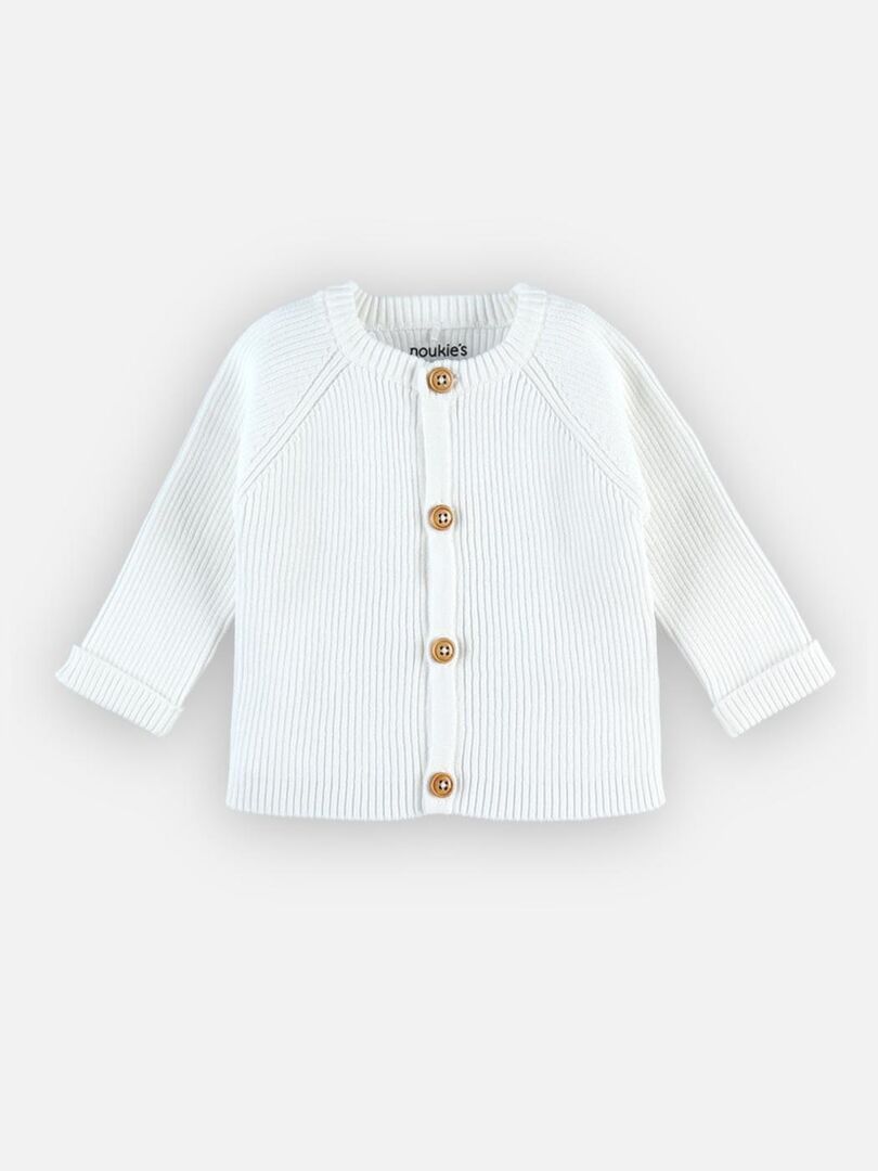 M&m cardigan tricot BIO - Noukie's Blanc - Kiabi
