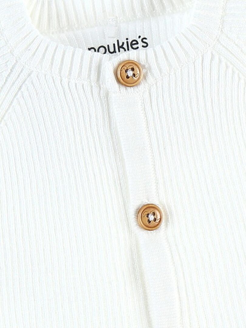 M&m cardigan tricot BIO - Noukie's Blanc - Kiabi