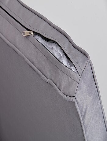 MOANA Salon de jardin 4 places en résine tressée gris