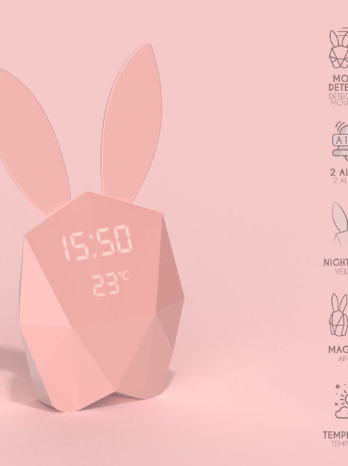 MOB - Réveil Cutie Clock Enfant & Adulte Rose- Réveil Intelligent avec application et Détecteur - Kiabi
