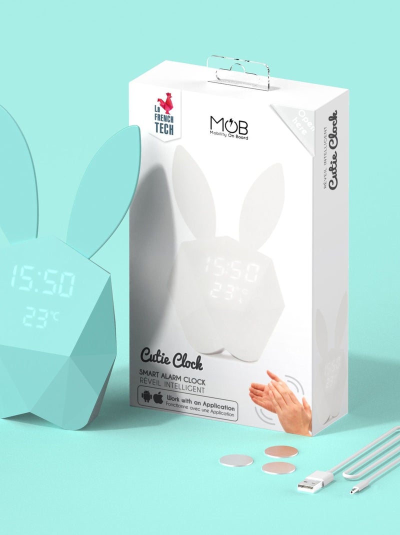 MOB - Réveil Cutie Clock Enfant & Adulte Turquoise- Réveil Intelligent avec application et Détecteur Bleu - Kiabi
