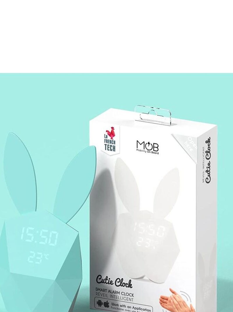 MOB - Réveil Cutie Clock Enfant & Adulte Turquoise- Réveil Intelligent avec application et Détecteur Bleu - Kiabi