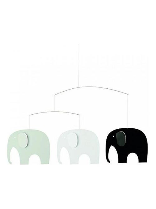 Mobile Élégant Éléphants Noir, Blanc et Gris pour Enfants - Kiabi