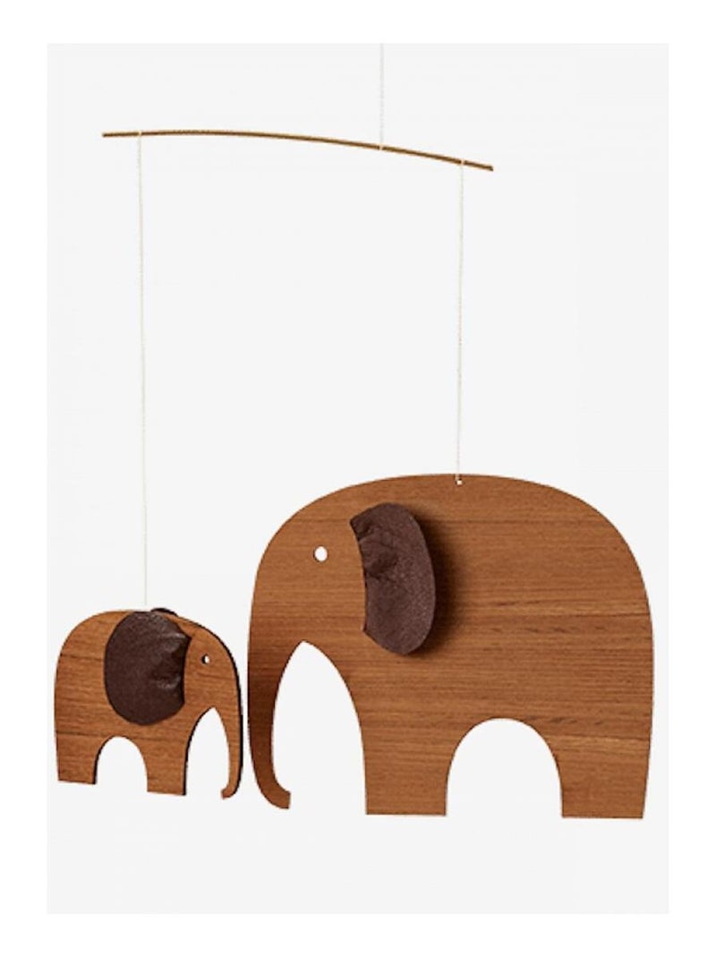 Mobile Élégant Flensted Éléphant en Teck Marron - Kiabi