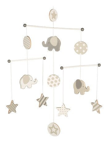 Mobile éléphants et étoiles
